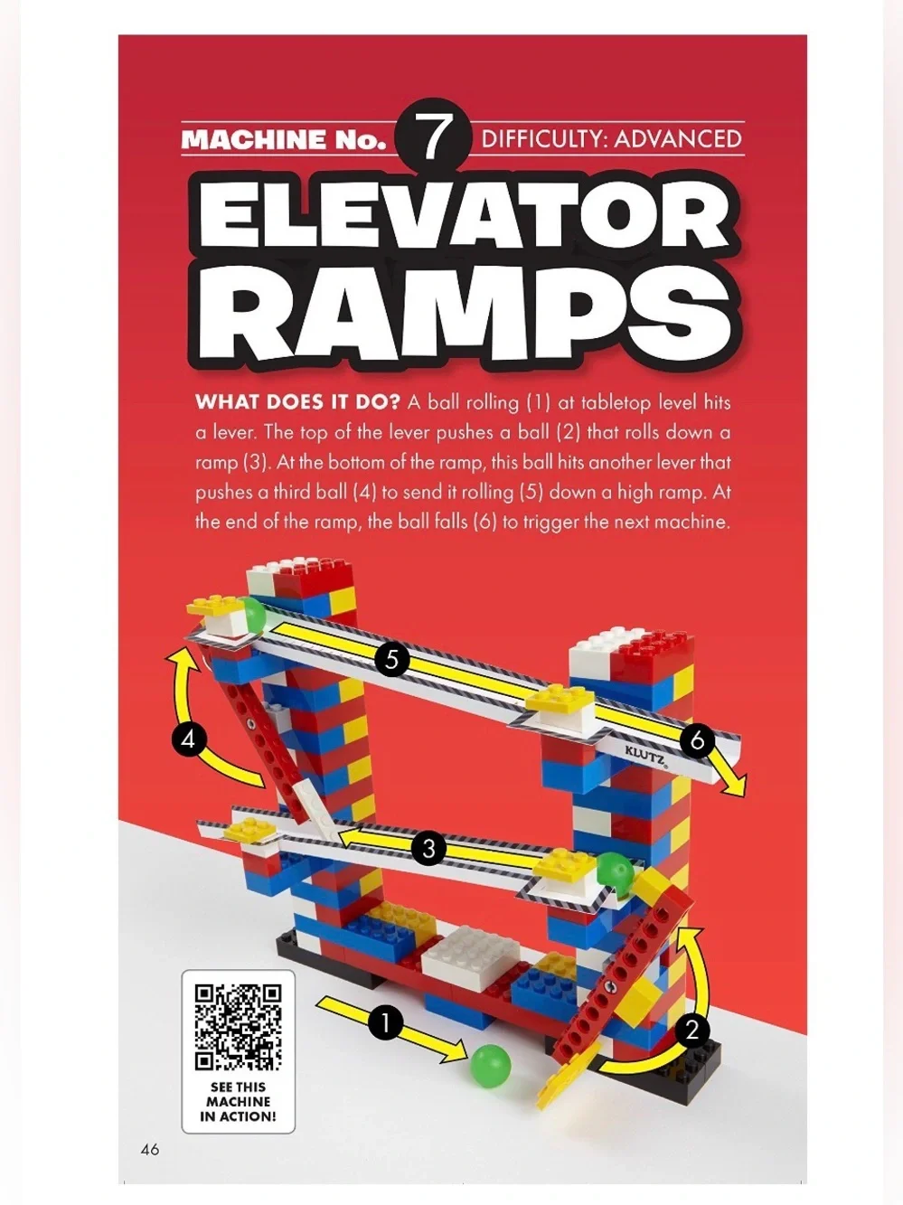 LEGO Chain Reactions Book: Design and Build Moving Machines w/30+ Legos New